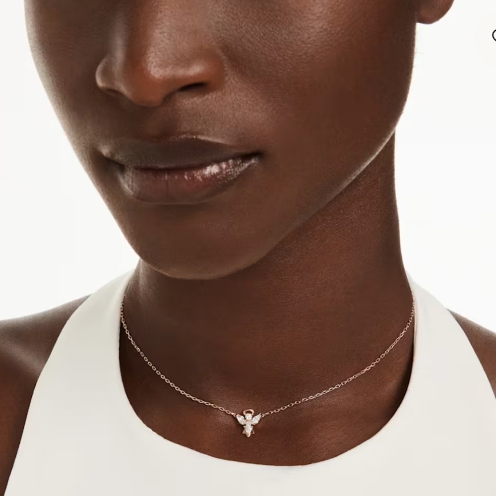 Swarovski Magic Necklace Angel White, Rose Gold-Tone Plated- Excellent Condition